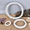 Christmas Rattan Ring White Wreath Garland Hanging Wreath Wicker Door 10-30CM