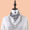 Shimmering Fringed Bandanas Scarf for Party Fashionable Cashew Flower Head Scarf for Women Men Club Party Costume Props