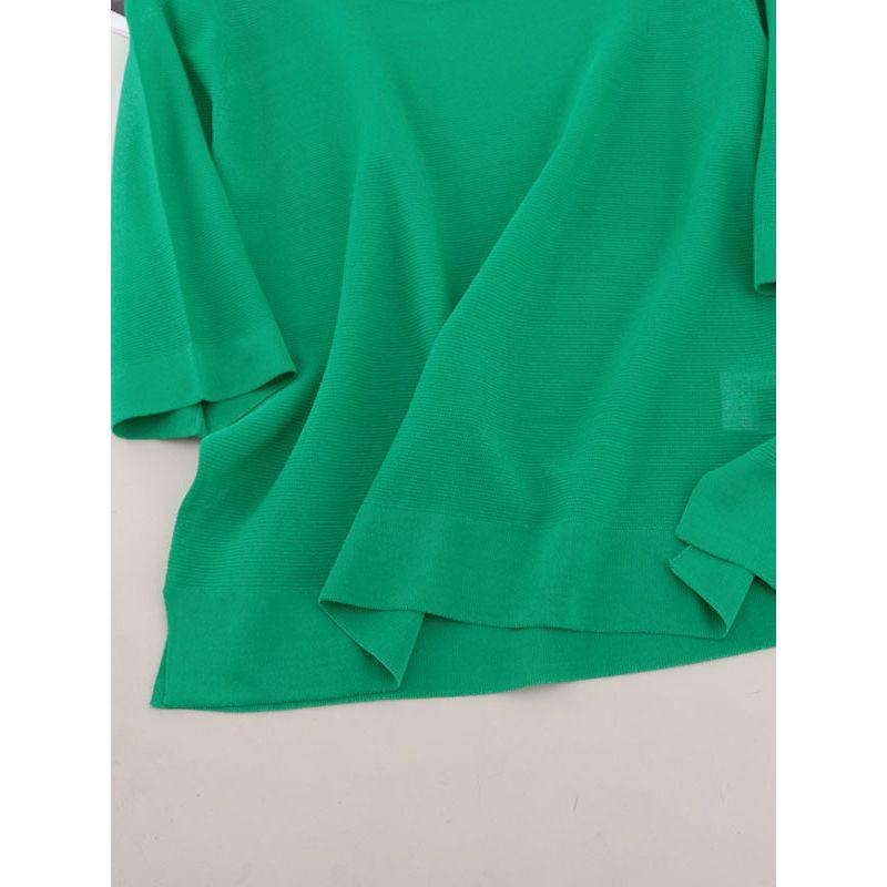Super Silky Tencel Loose Version Knit Foreign Trade Original Order Summer Round Neck Pullover Short Sleeve Top Women