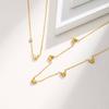 Jewelry Stainless Steel Butterfly Cross Heart Zircon Gold Necklace Women'S Jewelry Nc-2274
