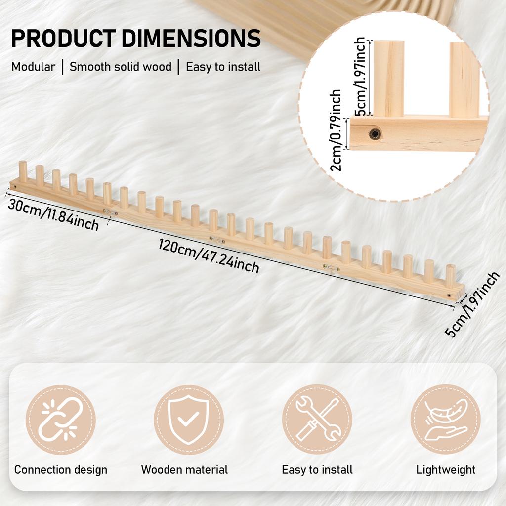 47inch Wooden Sewing Thread Storage Box Spool Yarn Holder Home Embroidery Folding Frame Multiple Size Sewing Rack Organizer