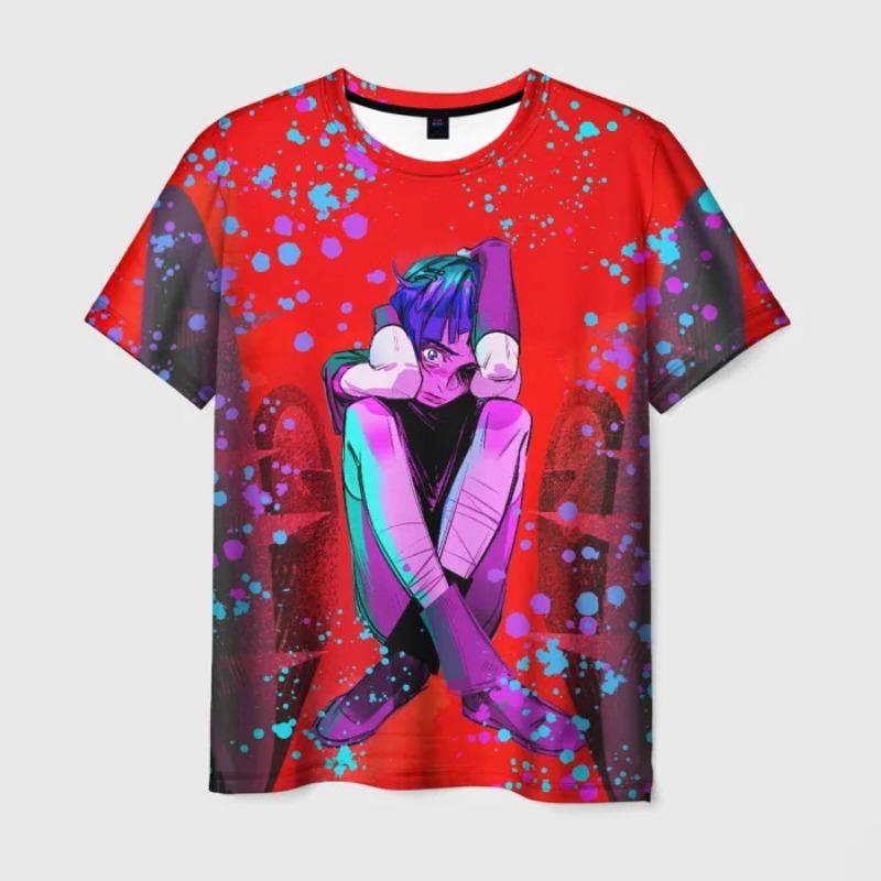 Beliebtes Arcane League Jinx T-Shirt 3D-Druck Männer/Frauen Anime T-Shirts Sommer Rundhals Kurzarm Top Männer Erwachsene Cartoon T-Shirt