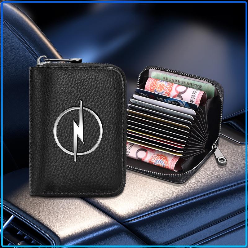 Auto Logo Leather Car Driver License Credit Card Holder Case Wallet For Opel Astra C G H Insignia J K Zafira B Corsa Vectra C Corsa C