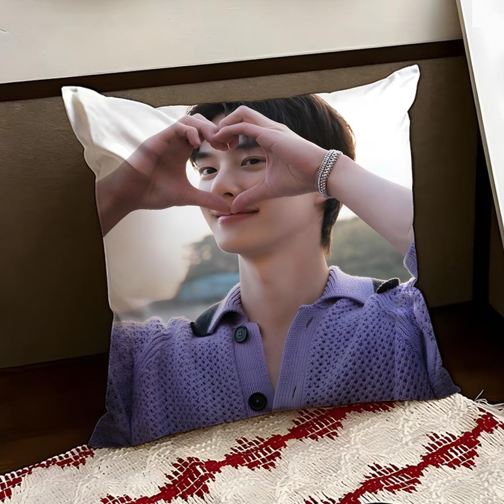 Korean Actor SSong KKang Cushion Cover Reversible Soft Durable Pillow Cover Home Car MultiScene Use for Daily Comfort