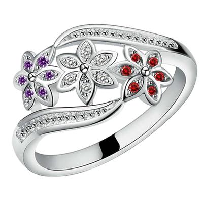 Women's Cute Flowers Ring Charm Party Jewelry MIT
