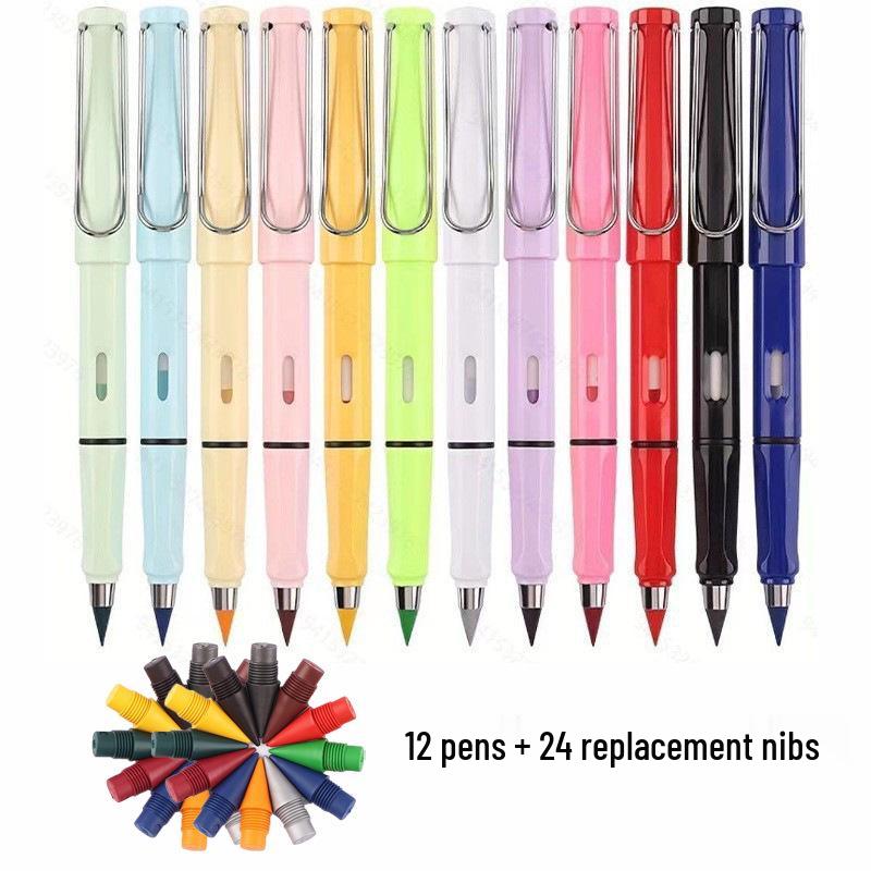 12-Color Everlasting Colored Pencil with Innovative Black Technology