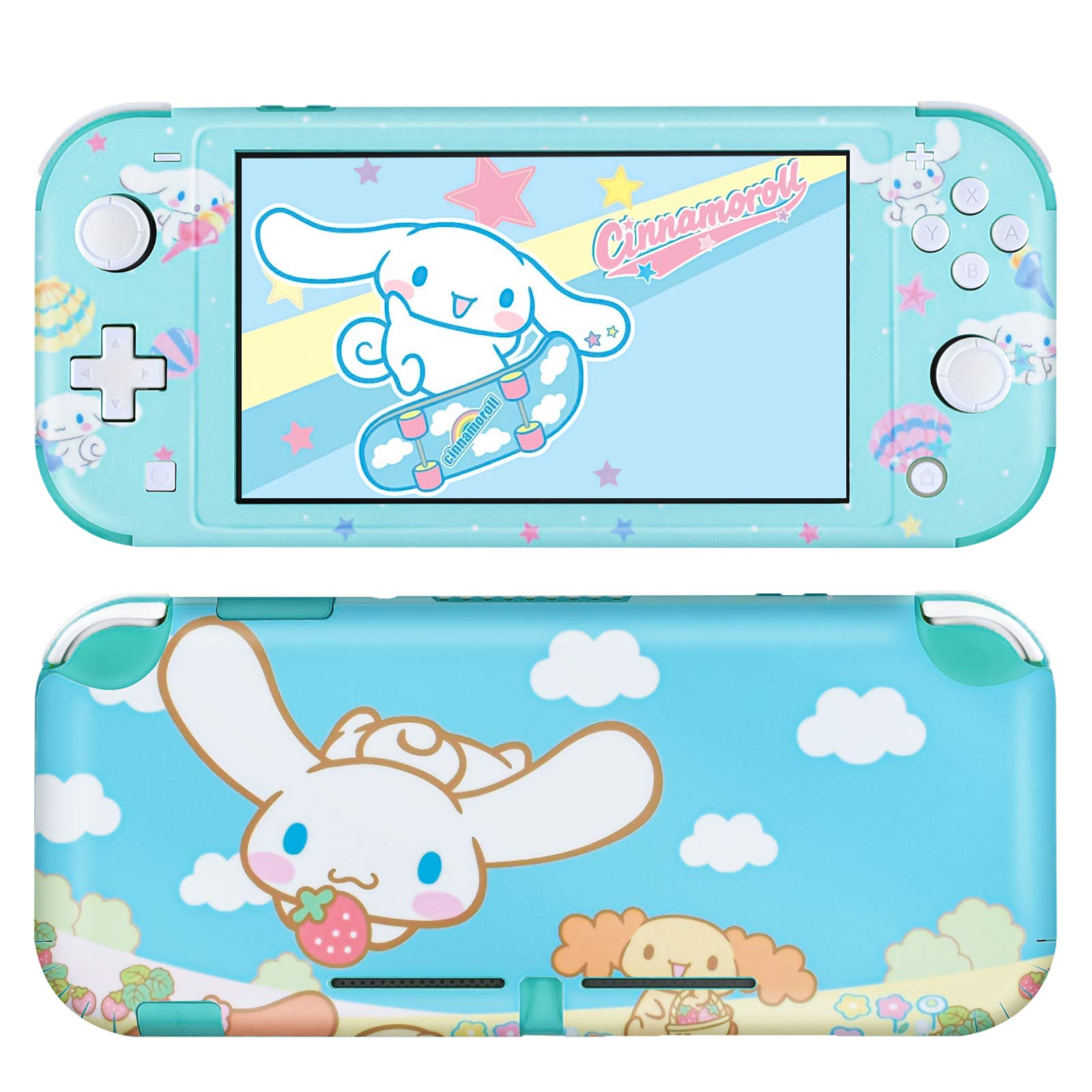 

DLseego Switch Lite Skin Pretty Cute Pattern Full Wrap Skin Protective Film Sticker Compatible with Nintendo Light Blue Switch, синий