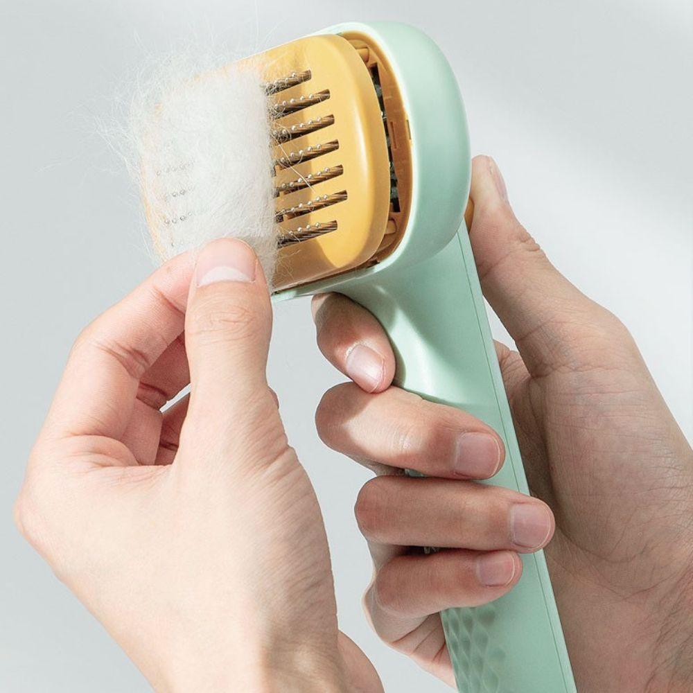 Self-Cleaning Pet Needle Comb Stainless Steel Dog Hair Remover Pet Massage Comb Bath