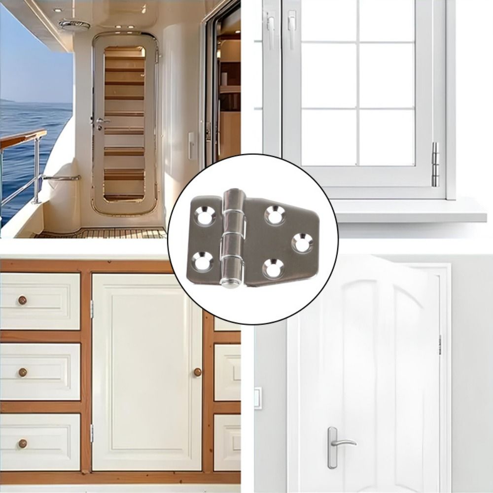 2pcs Stainless Steel Heavy Duty Hatch Casting Hinge Butt Door Cupboard Hinge  For Boat/Yacht/RV