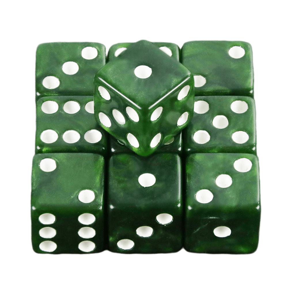 10 peças 12mm Efeito Mármore D6 Dados Jogo de Tabuleiro de Dados de Jogo de Mesa, Jogos de Poker Dados