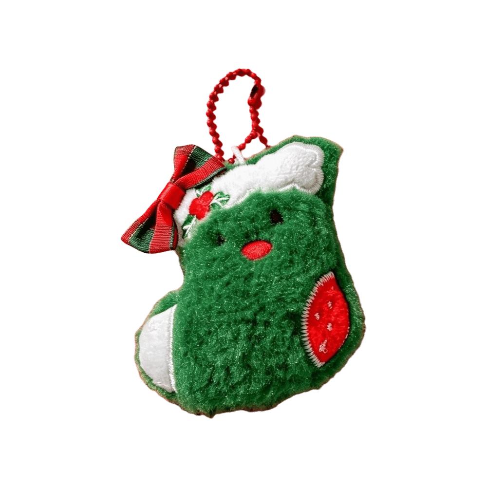 Hanging Ornaments Christmas Keychain Tree Plush Santa Keychain Christmas Tree Pendant  Xmas Gift
