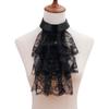 Lace Jabot Collar Victorian Theme Party Neckwear Cosplay Accessory Collar for Halloween Teaparty Courtstyle Neckpiece