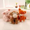 Wavy Fur Forest Animals Doll Soft and Adorable Plush Pig Monkey Fox Sheep Pillow Toy Elephant Reindeer Kawaii Super Soft Gift