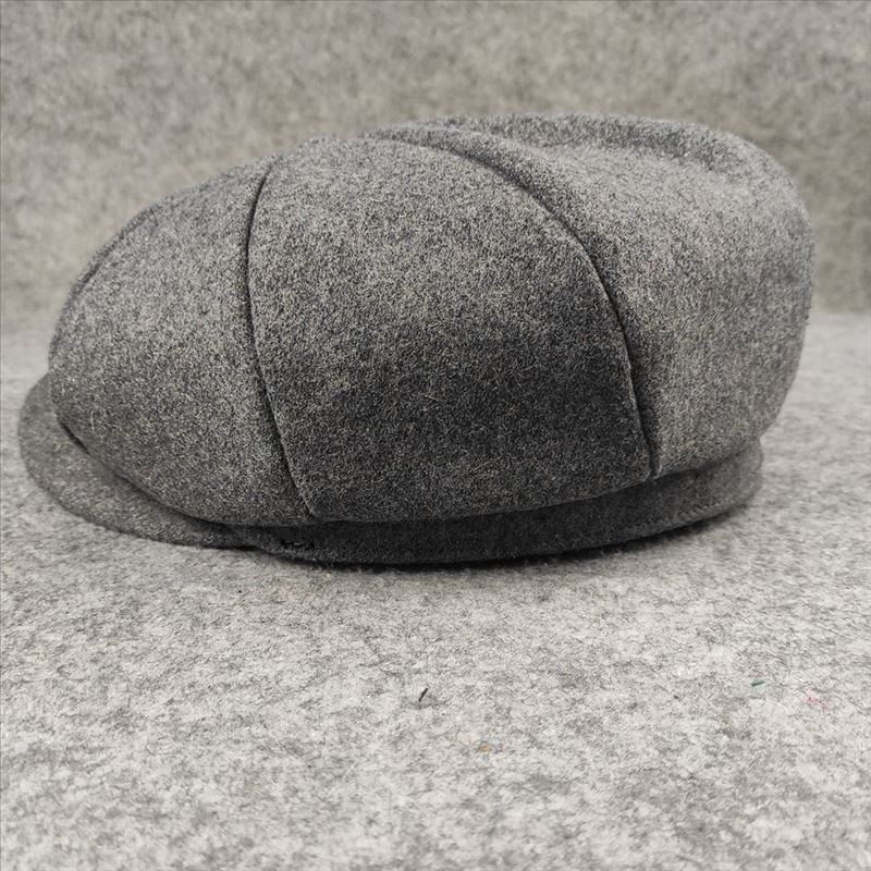 

Big Size Woolen Octagonal Hats for Dad Casual Fashionable Men and Women Newsboy Hats Thickened Warm Painter Hats 58cm 60cm 62cm L серый