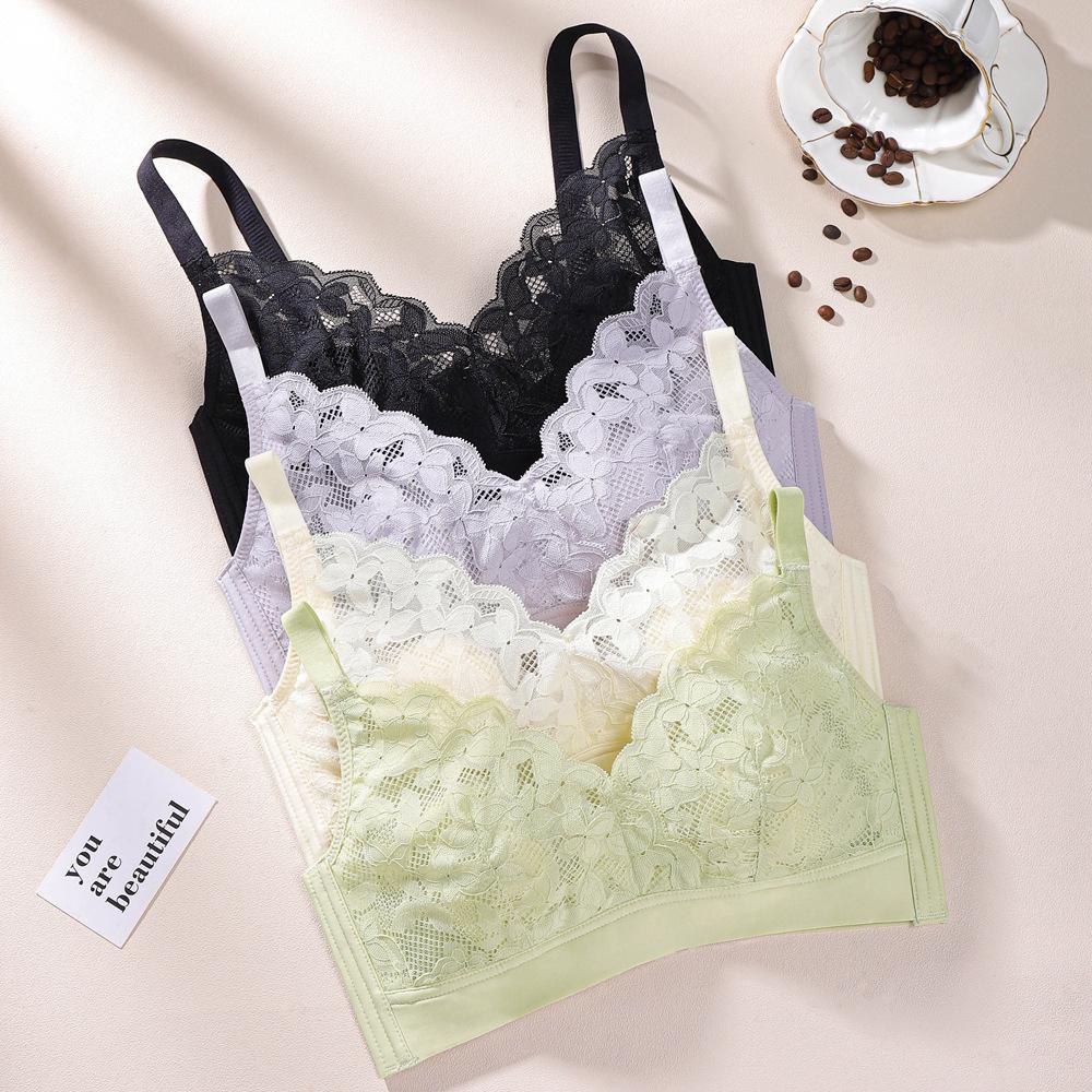 Damski Cienki Letni Oddychający Biustonosz - Bez Fiszbinów, Mały Biust, Ultracienka Miseczka z Uszkami Królika