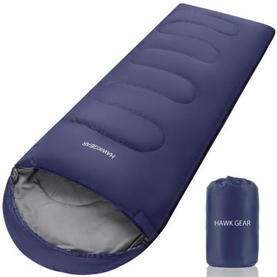 [HAWK GEAR] Saco de dormir, Saco de dormir, Camping, Ao ar livre, Simples à prova d'água, Todas as estações (Marinha)