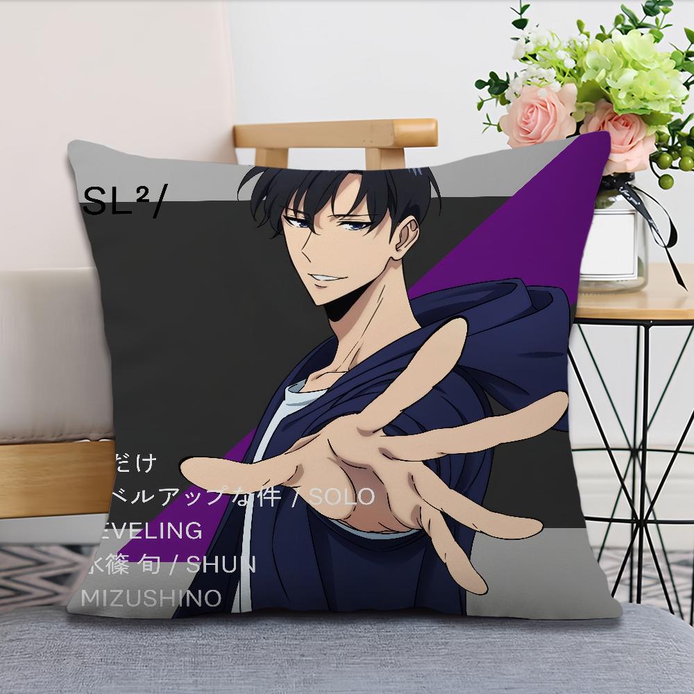 

кровь Горячий мягкий Сезон 2 Удобная наволочка для дивана Гостиная Домашний офис Декор Аниме и Поднятие уровня в одиночку Защитные чехлы 30x30CM(12x12in)