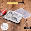 Verdickte 304 Edelstahl-Lunchbox mit Fächern und Deckel