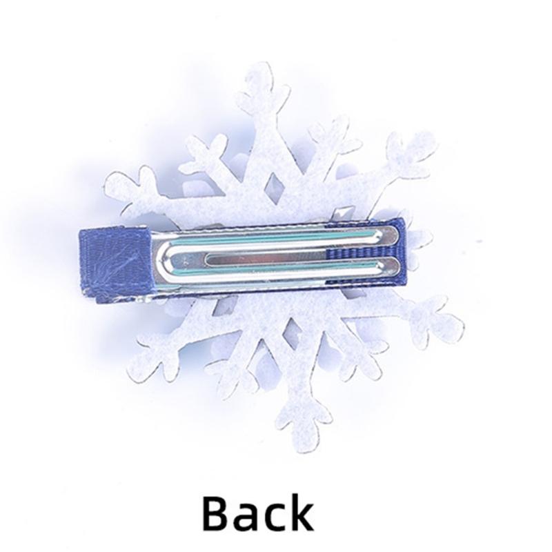 Snowflake Barrettes Studded Christmas Glitter Elegant Snowflake Hair Clip Christmas for Women, Snowflake
