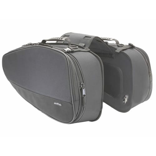 TANAX Multi-Fit Side Bag L MOTOFIZZ Black MFK-187 (Variable Capacity 38-56) for Motorcycles