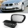 2Pcs Car Front Kidney Black Grille Matte Glossy Slat Style Grill for BMW E46 Pre-Facelift 2 Door Coupe Cabriolet