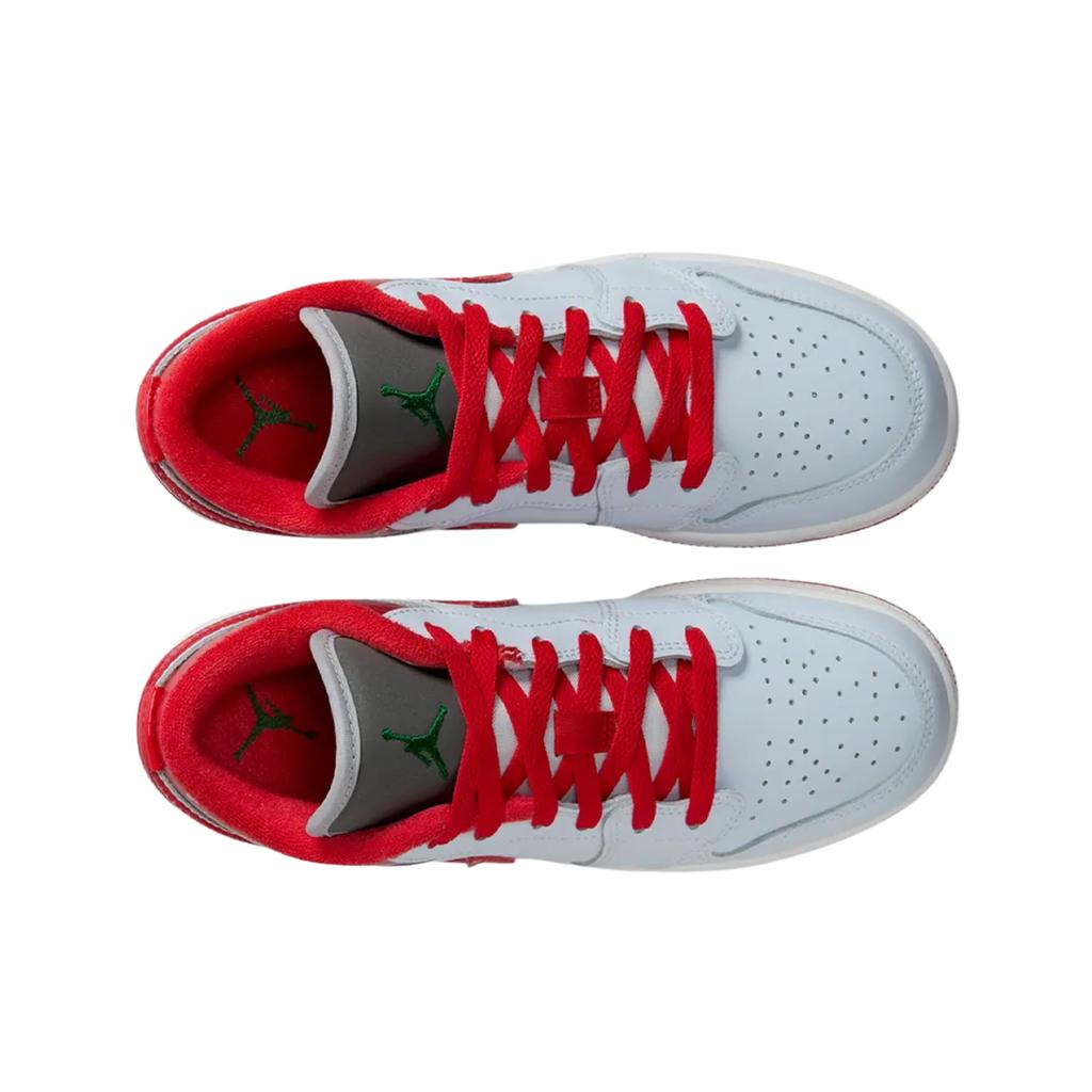 Air Jordan 1 Low SE GS Pack - Rote Kinder-Sneaker Grau Football-Grey Kieferngrün FQ1935-018