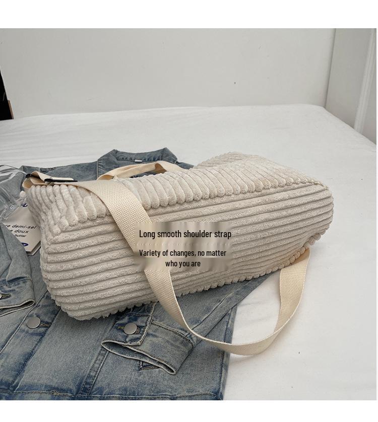 Women's Large Capacity Corduroy Tote - Simple Commuter & Crossbody Bag