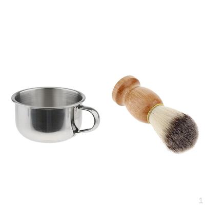 Tazza da Barba da Uomo Ciotola Pennello da Barba Sapone e tazza Kit da Toeletta per Doccia da Bagno per Donne