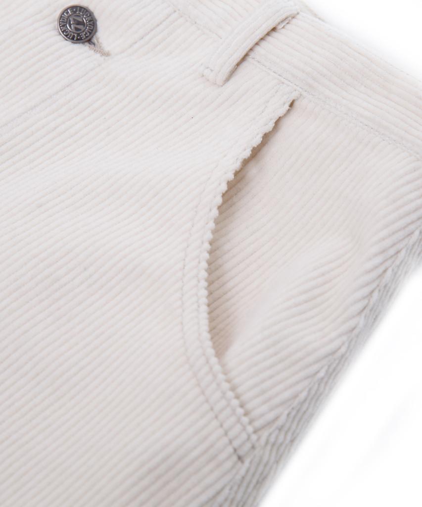 Lucky Dice Corduroy Button Skirt_Ivory