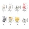 62KD Easter Rabbit Figurine Miniatures Ornament for Home and Shop Decorations