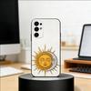Sun Moon Phone Case For Samsung S25,S24,S21,S22,S23,S30,Ultra,S20,Plus,Fe,Soft Silicone Black Cover