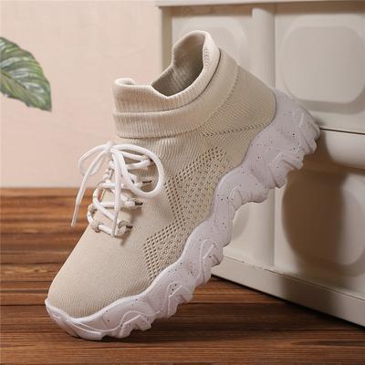 Dikke Zool Klunky Sneakers Dames Mode Grote Maten Dames Sokken Schoenen Buiten Fitness Hardloop Sneaker Koppel Mesh Platform Schoen