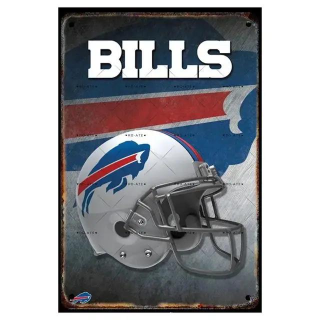 Vintage Football Helmet Metal Tin Sign Plaque  Wall Decor Iron Painting for Man Cave Home Cafe Garden Club Bar  Retro Art Pos