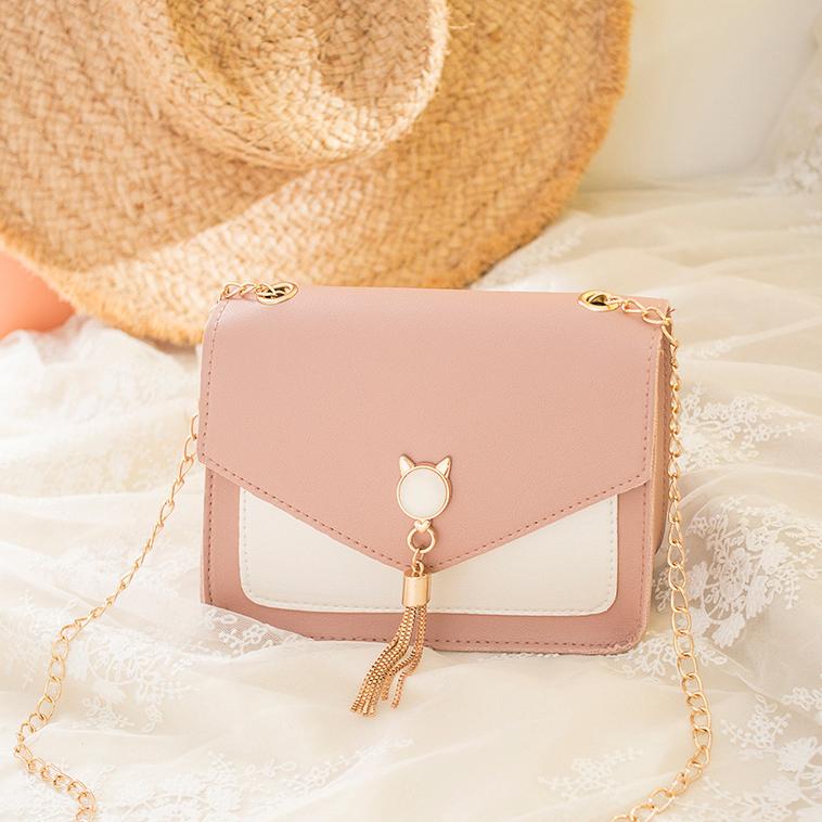 Frische und süße Modetasche, kleine quadratische Tasche, kontrastierende All-Match-Clutch