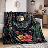 1pc Butterfly Garden Lightweight Flannel Blanket, Comfortable and Warm Blanket, for Office and Camping Sofa Bed, Livingroom196