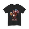 Beer Drinking T-Shirt | Funny Beer Shirt | Bigfoot Drink Beer USA Flag T-Shirt