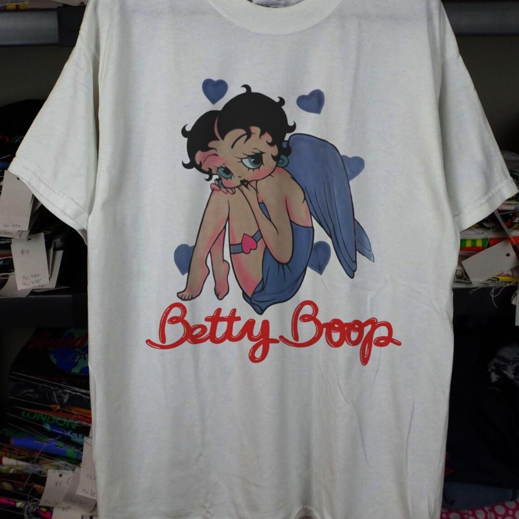 Betty Boop Tshirt Betty Boop Graphic White Unisex Tshirt Vtg S-5XL KH12735
