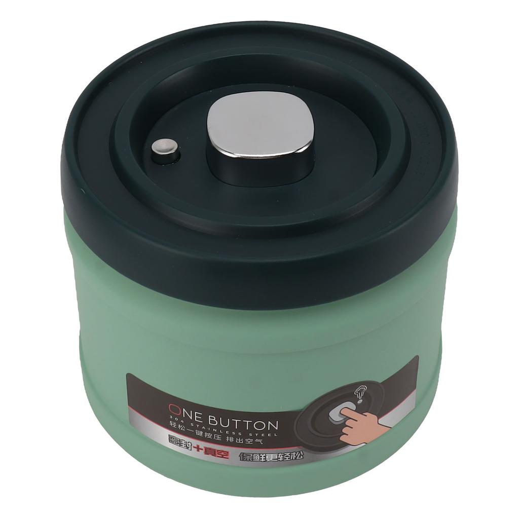 Airtight Stainless Steel Kitchen Food Storage Container Press Type Vacuum Storage Tea Can Coffee Canister for Beans Tea