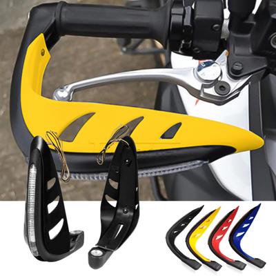 Car Accessories 1 Pair Hand Protector Protective with LED Light Scratch Resistant Direct Replacement Motorcycle Strong Handguard Shield for Motorbike