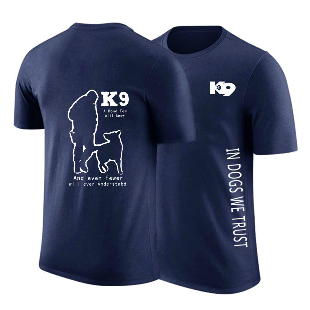 Fashion Men's K9 Team Logo 3D Printed T-shirt Summer Street Trend Fashion Short Sleeve Top Casual Loose Comfortable Round Neck Clothing