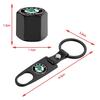 CXUX8 Car Wheel Tire Valve Stems Cap With Keychain Keyring Badge For Skoda A2 Octavia Superb Rapid Kodiaq Karoq Fabia Kamiq Roomster