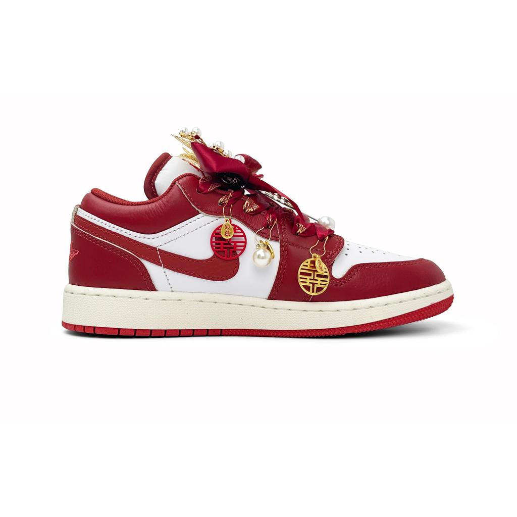 Jordan Air Jordan 1 Harmony Of The Qín And Se, Wedding Shoes Cushioning Abrasion Resistant Coverage Low Top FJ3465-160(Team1134--SBOX)