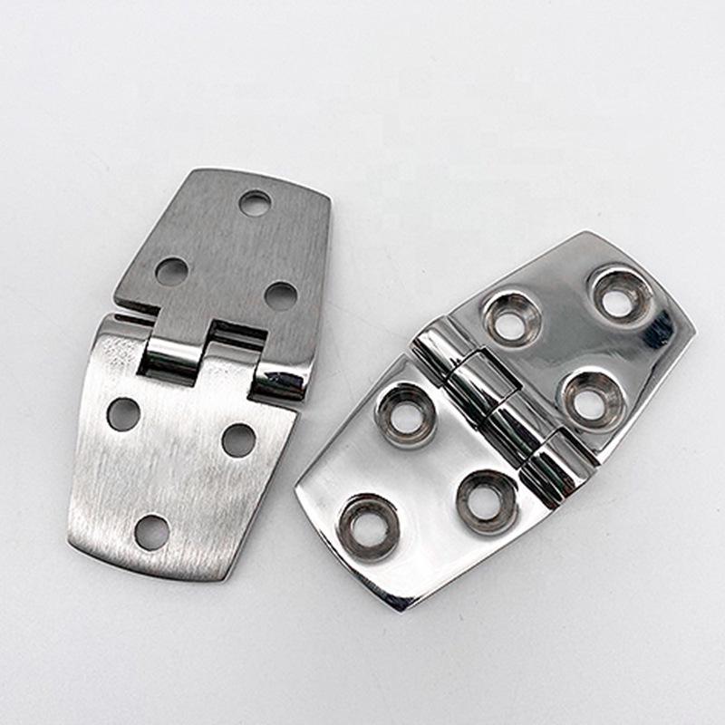 316 Stainless Steel Symmetrical Folding Door Hatch Hinge, Six-Hole, 38x76mm, Marine Hardware Accessory