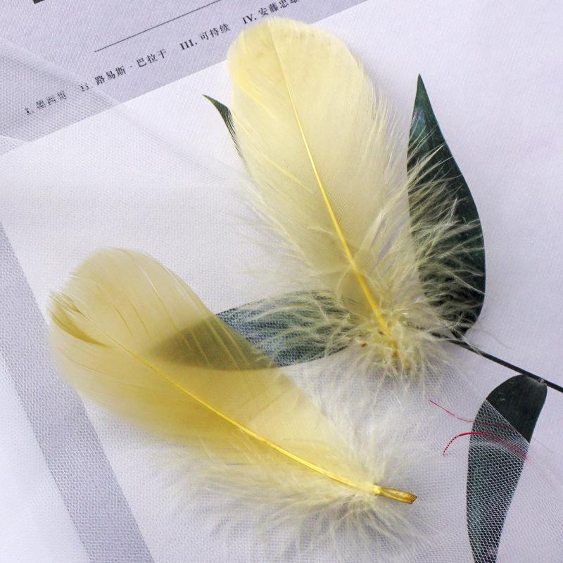 50Pcs Macaron Colored Feather Decorative Goose Feather Large Medium Floating Dream Net Gift Box Filled With Bouquet Diy Handmade Materials