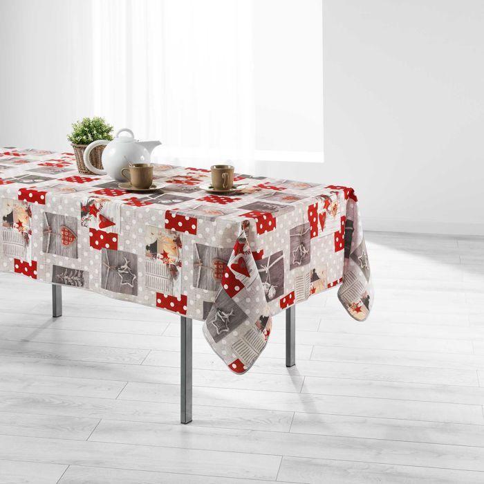 Nappe - DOUCEUR D'INTERIEUR - Rectangle - 150 x 300 cm - Polyester - Imprimé Hivernal