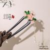 Elegant U-Shaped Tassel Hairpin: Ancient Chinese Style Floral Hair Accessory for Hanfu & Qipao Updos