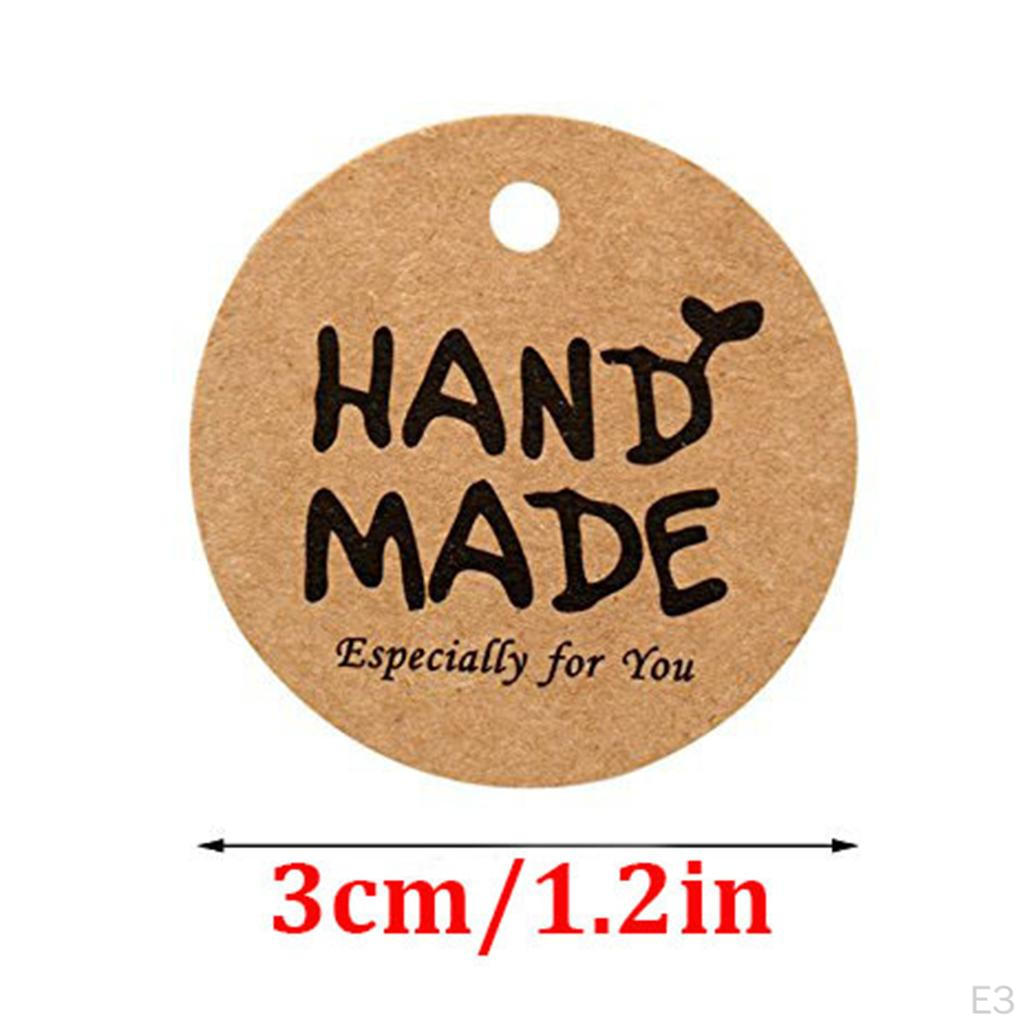 100 Paper Tags Wedding Party Favor Label Price Tag-(Handmade)