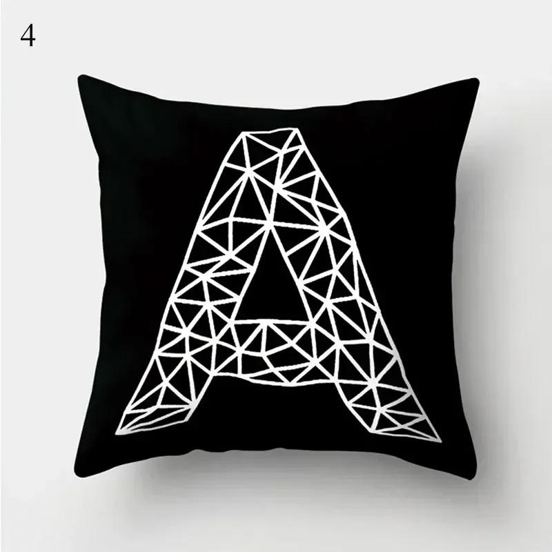 Black and White Geometric Cushion Cover Pillowcase Home Decoration Suitable for Bedroom Sofa Car