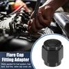ACROPIX Female Flare Cap Port Plug Block Off Fitting Nut Adapter Universal Black 4pcs AN4