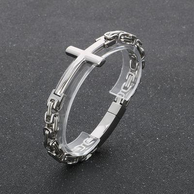 Pulsera Cruz Vintage Cruz Personalizada Marca Bend Pulsera Emperador Bizantino para Hombre